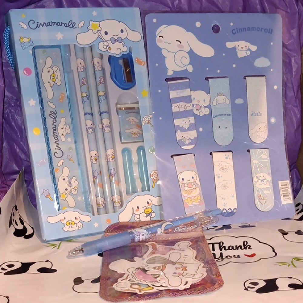 Cinnamonroll Hello Kitty Blue Stationery Set